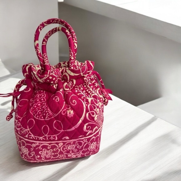VERA BRADLEY Emma Small Purse - Twirly Birds Pink - Great Bird Placement - Picture 1 of 10